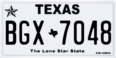 TX license plate BGX7048