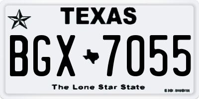 TX license plate BGX7055