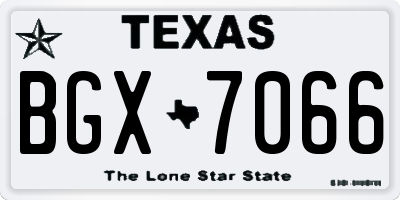 TX license plate BGX7066
