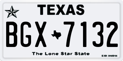 TX license plate BGX7132