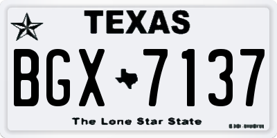 TX license plate BGX7137