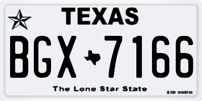 TX license plate BGX7166