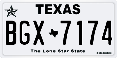 TX license plate BGX7174