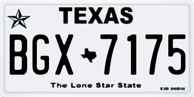 TX license plate BGX7175