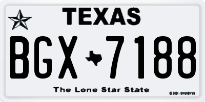 TX license plate BGX7188