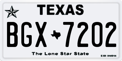 TX license plate BGX7202