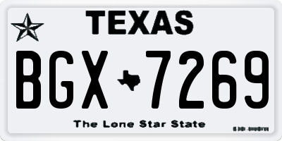 TX license plate BGX7269