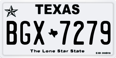TX license plate BGX7279