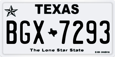 TX license plate BGX7293