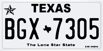 TX license plate BGX7305