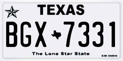TX license plate BGX7331