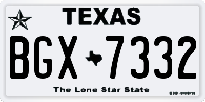 TX license plate BGX7332