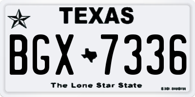 TX license plate BGX7336