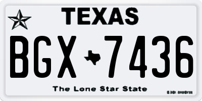 TX license plate BGX7436