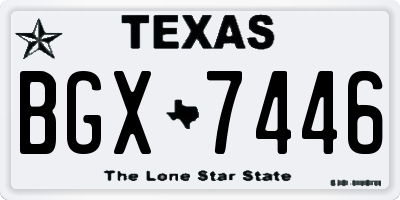 TX license plate BGX7446