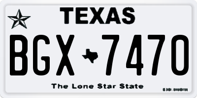 TX license plate BGX7470
