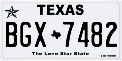 TX license plate BGX7482