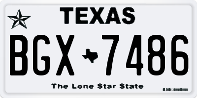 TX license plate BGX7486