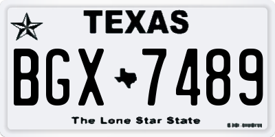 TX license plate BGX7489