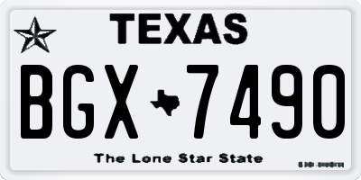 TX license plate BGX7490