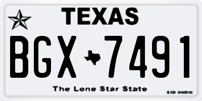 TX license plate BGX7491