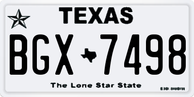 TX license plate BGX7498