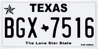 TX license plate BGX7516