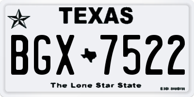 TX license plate BGX7522