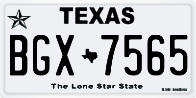 TX license plate BGX7565
