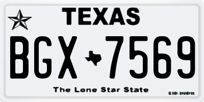 TX license plate BGX7569