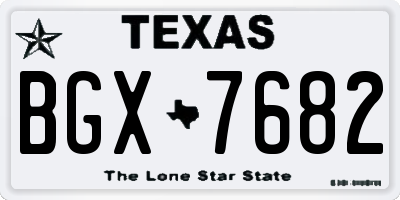 TX license plate BGX7682
