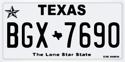 TX license plate BGX7690