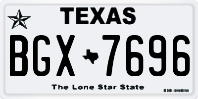 TX license plate BGX7696