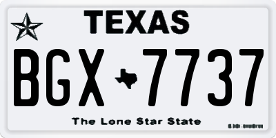 TX license plate BGX7737
