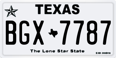 TX license plate BGX7787