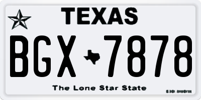 TX license plate BGX7878