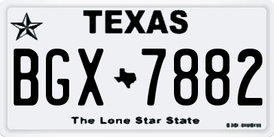 TX license plate BGX7882