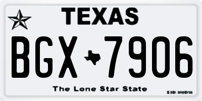 TX license plate BGX7906