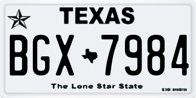 TX license plate BGX7984