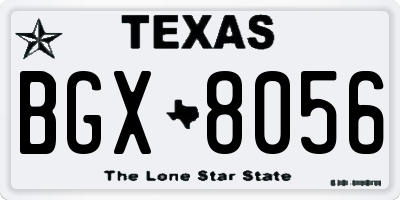 TX license plate BGX8056