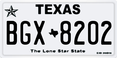 TX license plate BGX8202