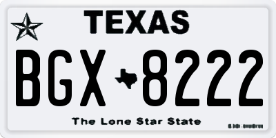 TX license plate BGX8222