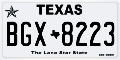TX license plate BGX8223