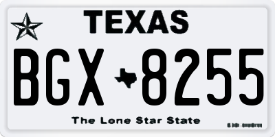 TX license plate BGX8255