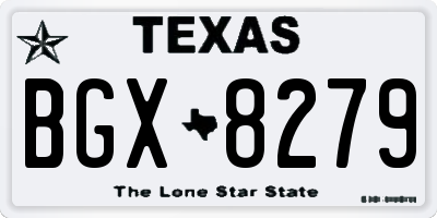 TX license plate BGX8279