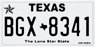 TX license plate BGX8341