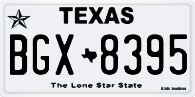 TX license plate BGX8395