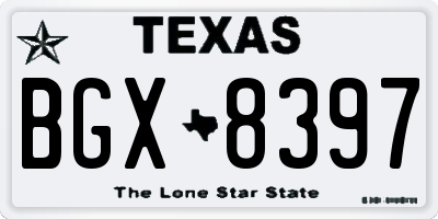 TX license plate BGX8397