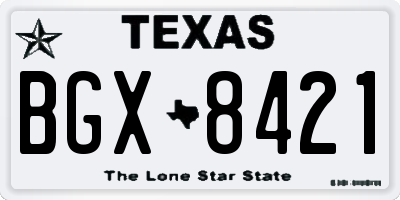 TX license plate BGX8421