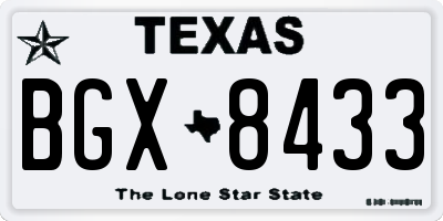 TX license plate BGX8433
